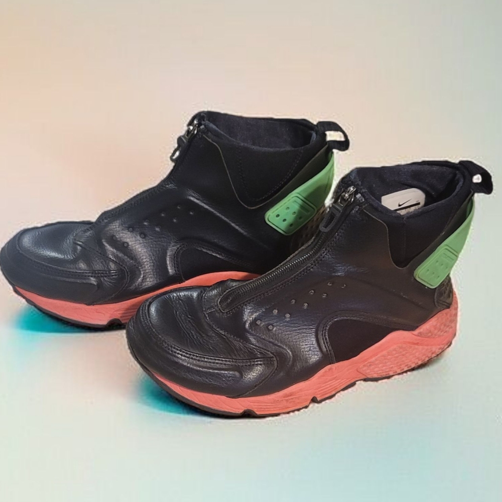 Nike Womens Black, Pink and Green Hightop Sneakers